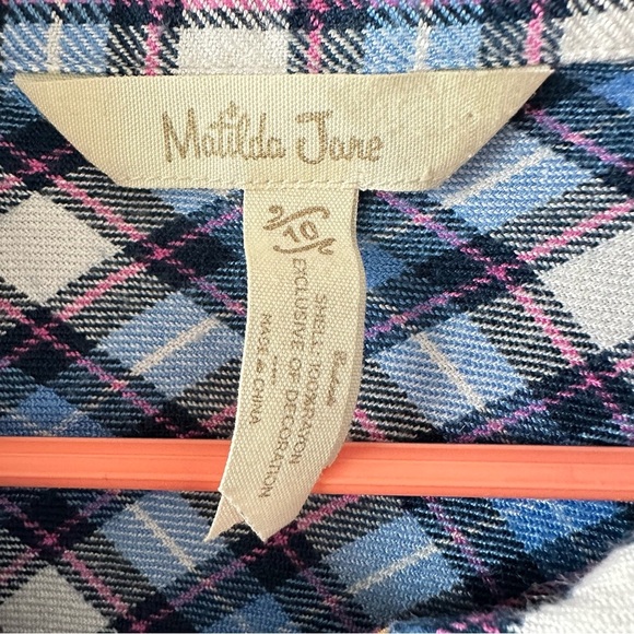 Matilda Jane size 10 Make Believe Floating Away tunic plaid flannel - Picture 5 of 11